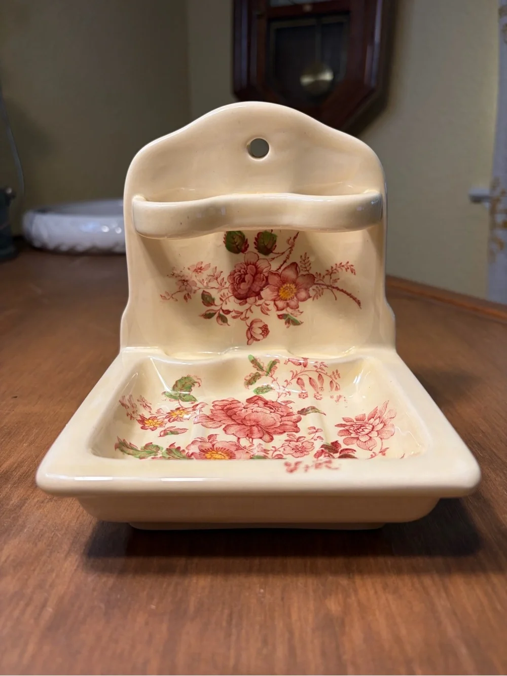 Charlotte Royal Crownford Wall Mount Soap Dish & Toothbrush Wall Holder England
